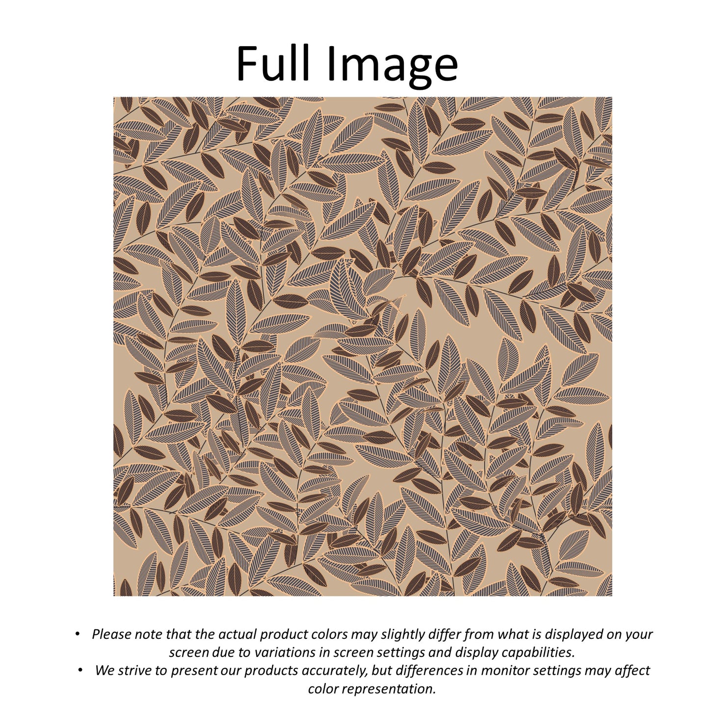 Retro Botanical Foliage Brown Window Roman Shade