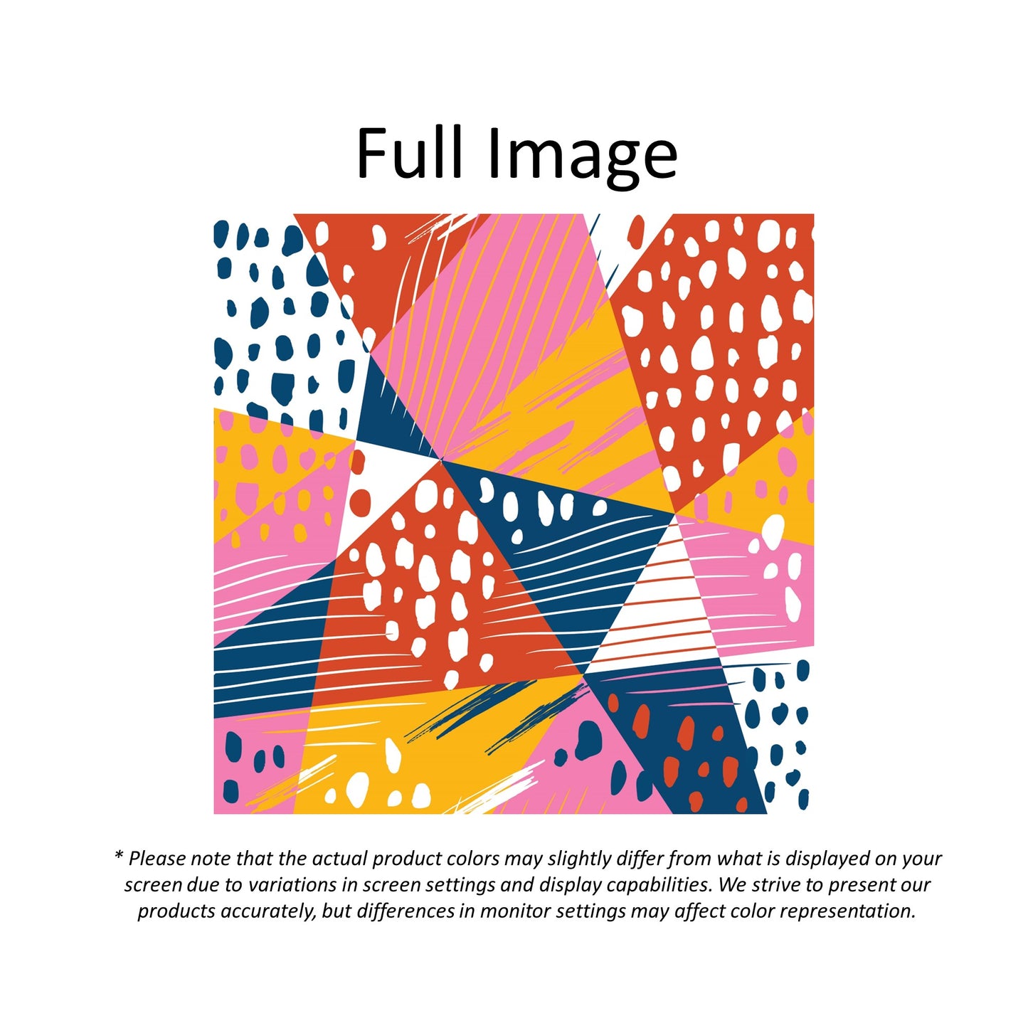 Colorful Maximalist Seamless Geometry Window Roman Shade