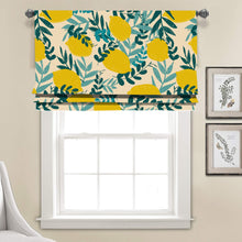 Load image into Gallery viewer, Portofino Lemon Faux Roman Shade Valance
