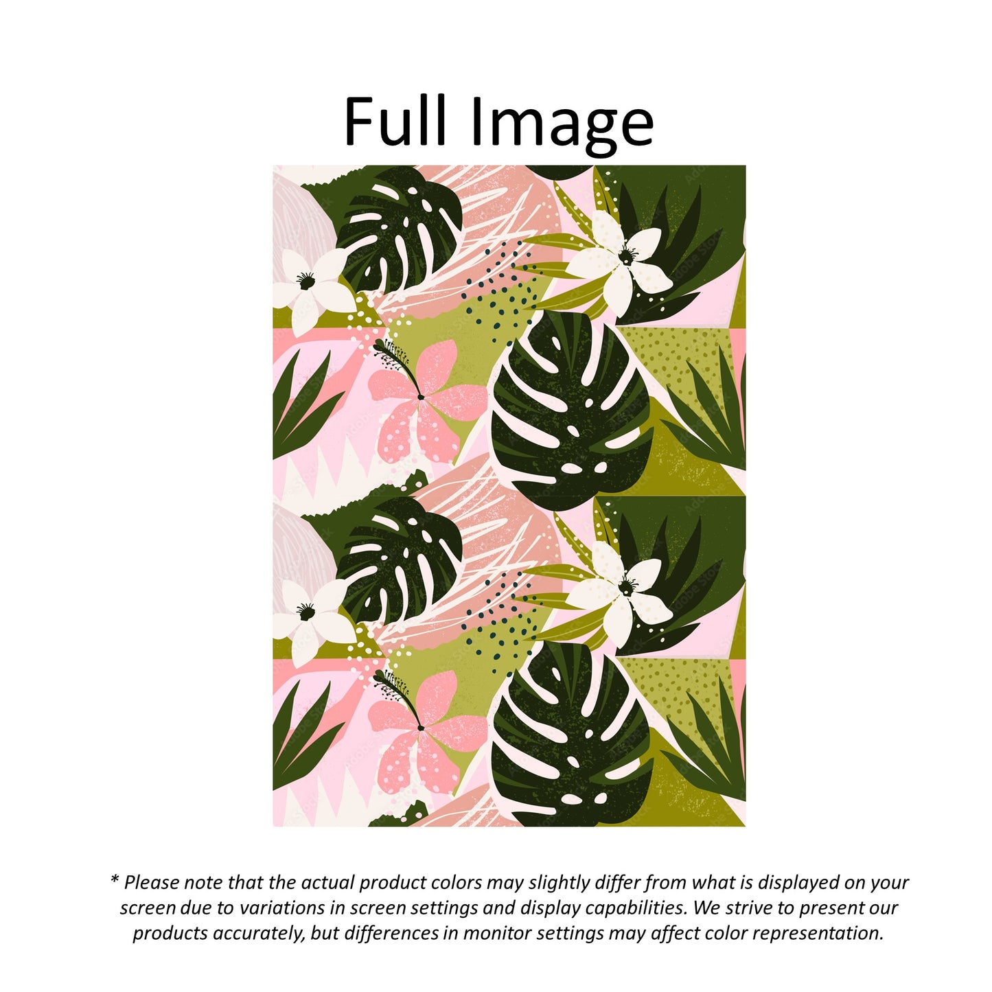Modern Exotic Jungle Fruits and Plants Window Roman Shade