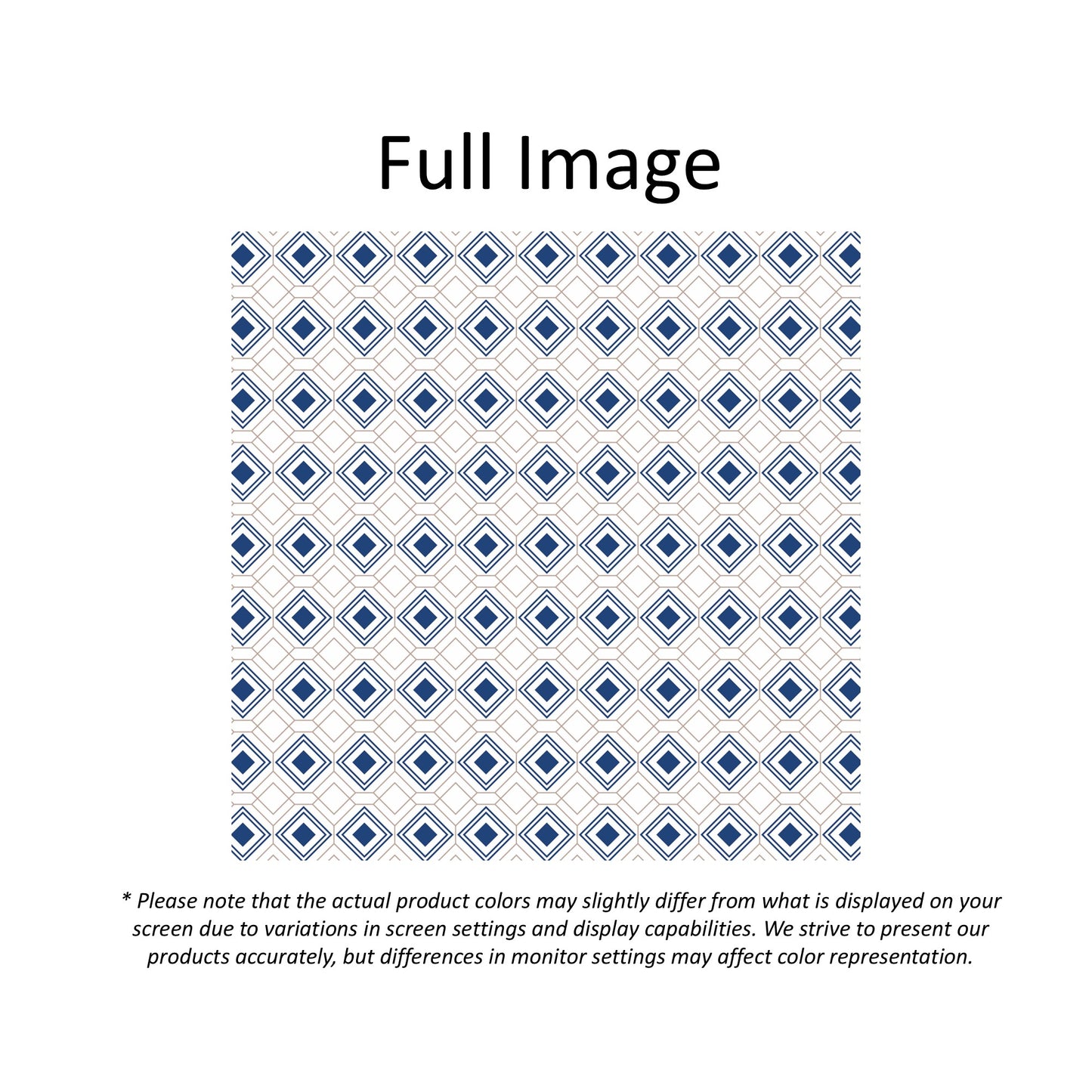 Blue Diamond Mosaic Geometry Window Roman Shade
