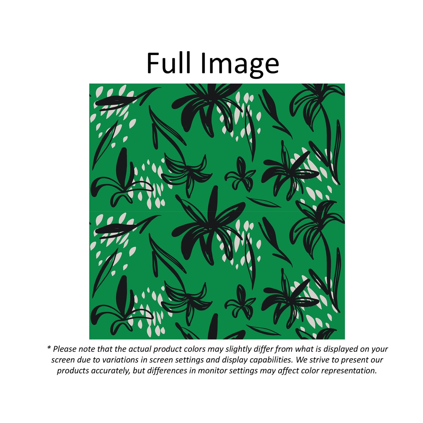 Green Jungle Bloom Tropical Noir Window Roman Shade