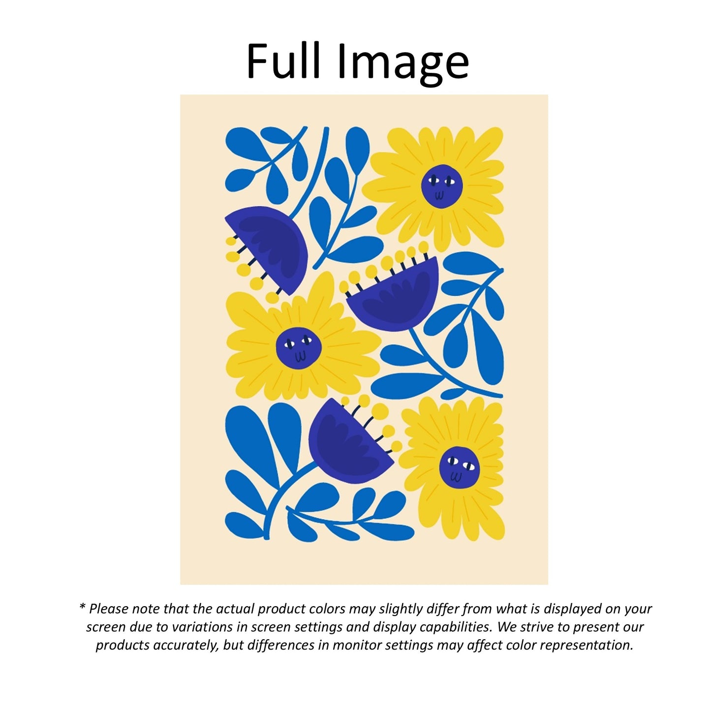 Whimsical Floral Art Window Roller Shade