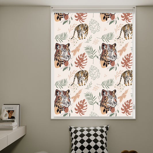 Cheetah Tiger Cheetah Boho Maximalist Window Roller Shade