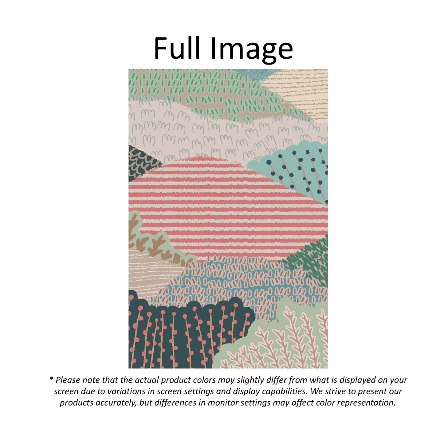 Hand-Drawn Landscape Japanese Inspired Window Roller Shade