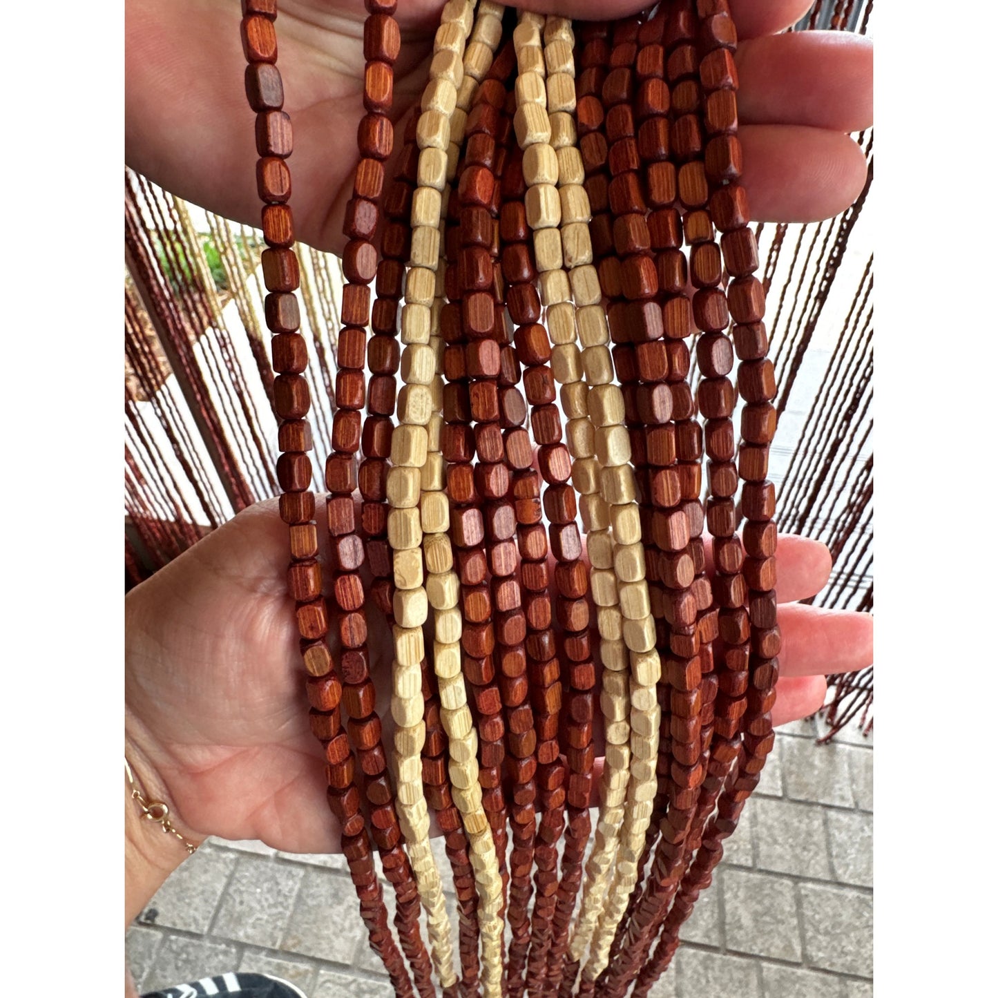 Plain Custom Bamboo Bead Curtain Room Divider & Wall Décor