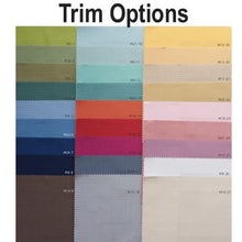 Load image into Gallery viewer, Roman Shade with Decorative Plain Ribbon Trim
