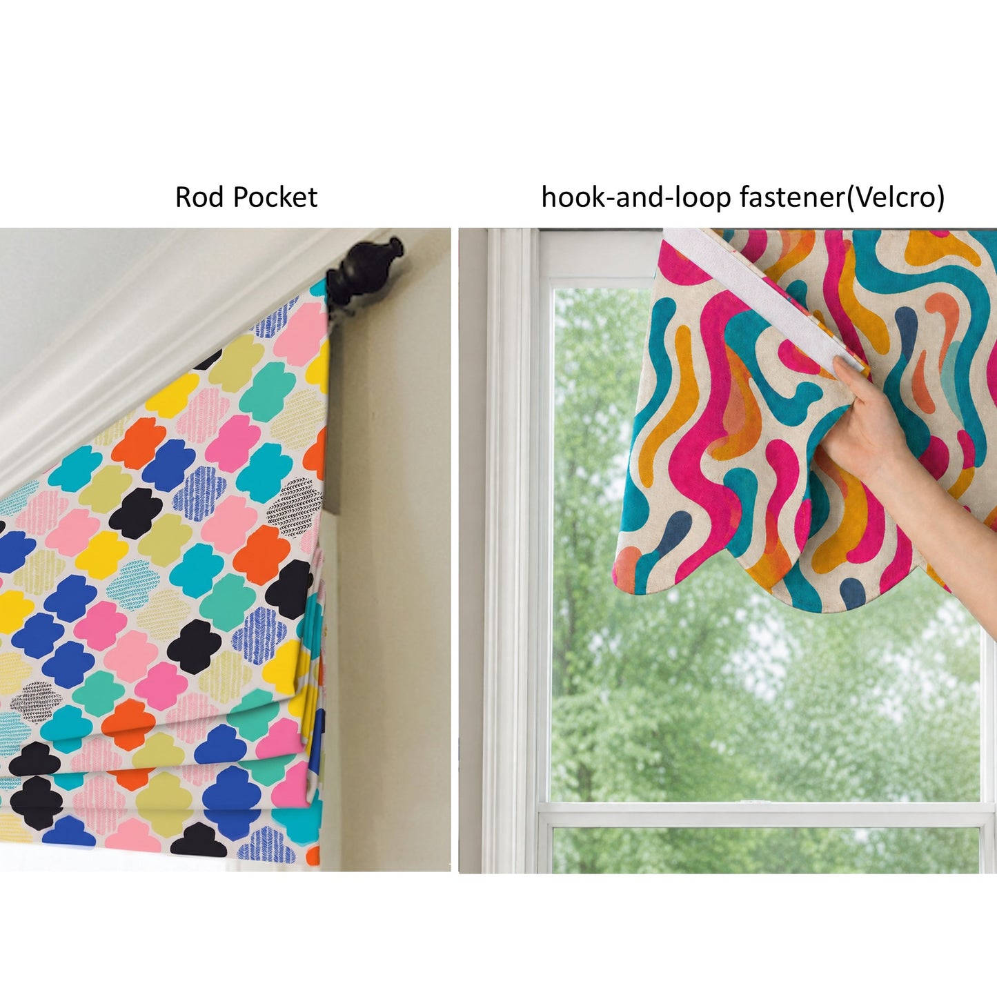Electric Candy Swirl Scallops Wave Valance