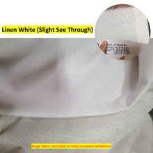 Load image into Gallery viewer, White Linen Ribbon Bows Valance Window Roman Shade

