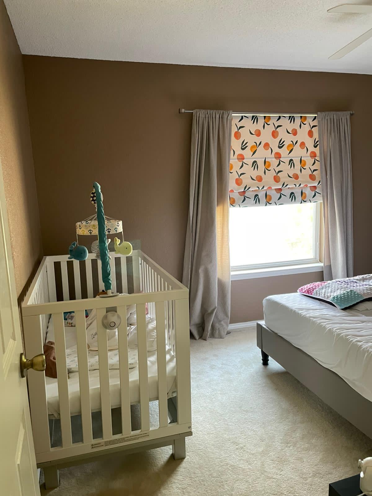 Sweet Peaches Print Spring Theme Window Roman Shade