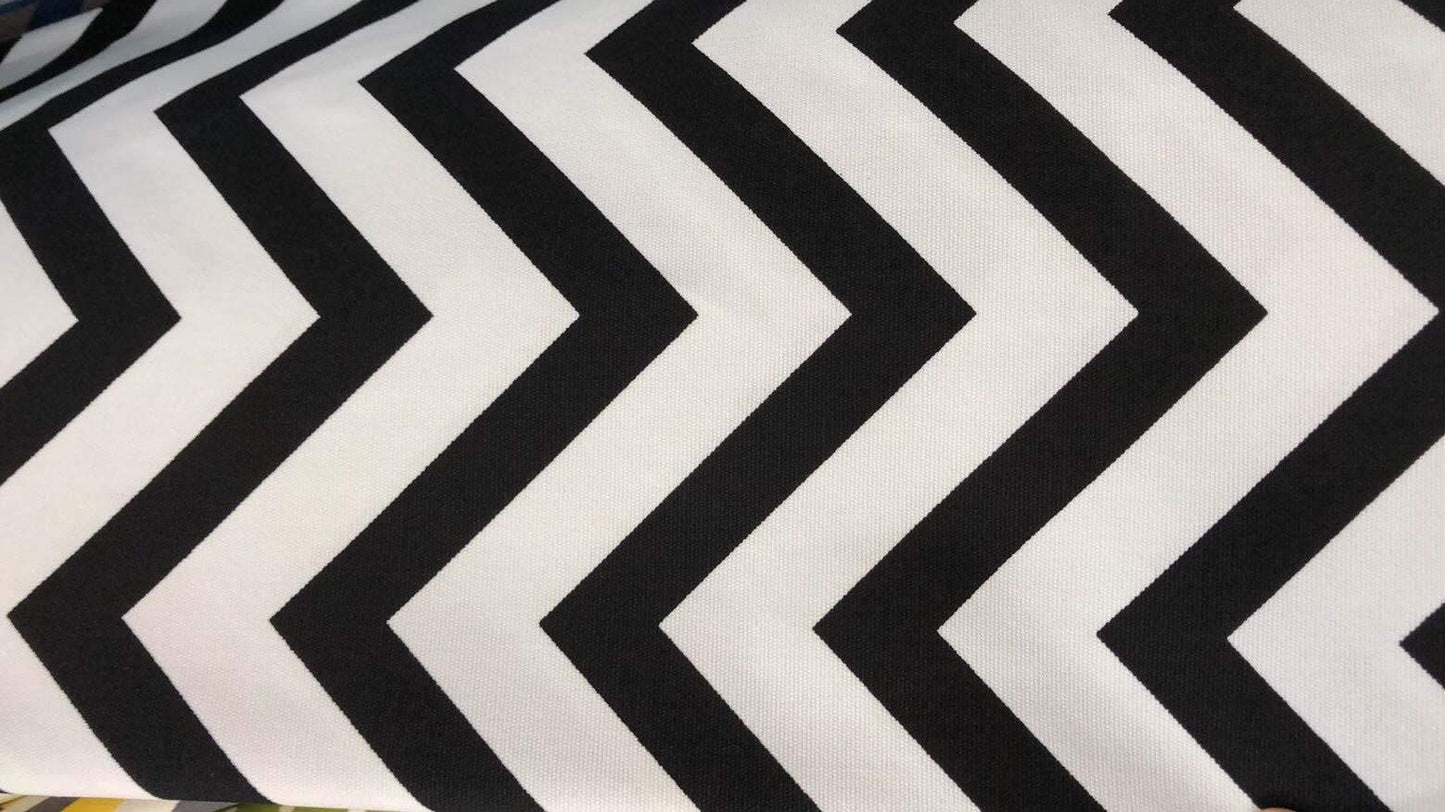 Black and White Stripe Line Pattern Window Roman Shade