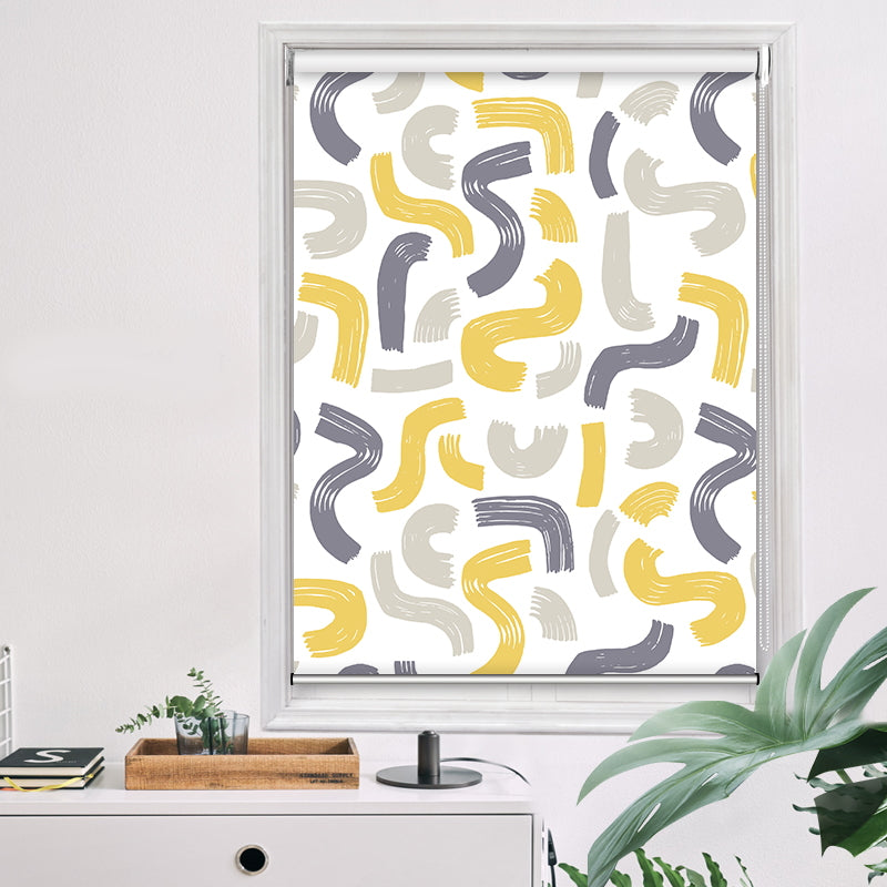 Contemporary Brush Stroke Pastel Window Roller Shade