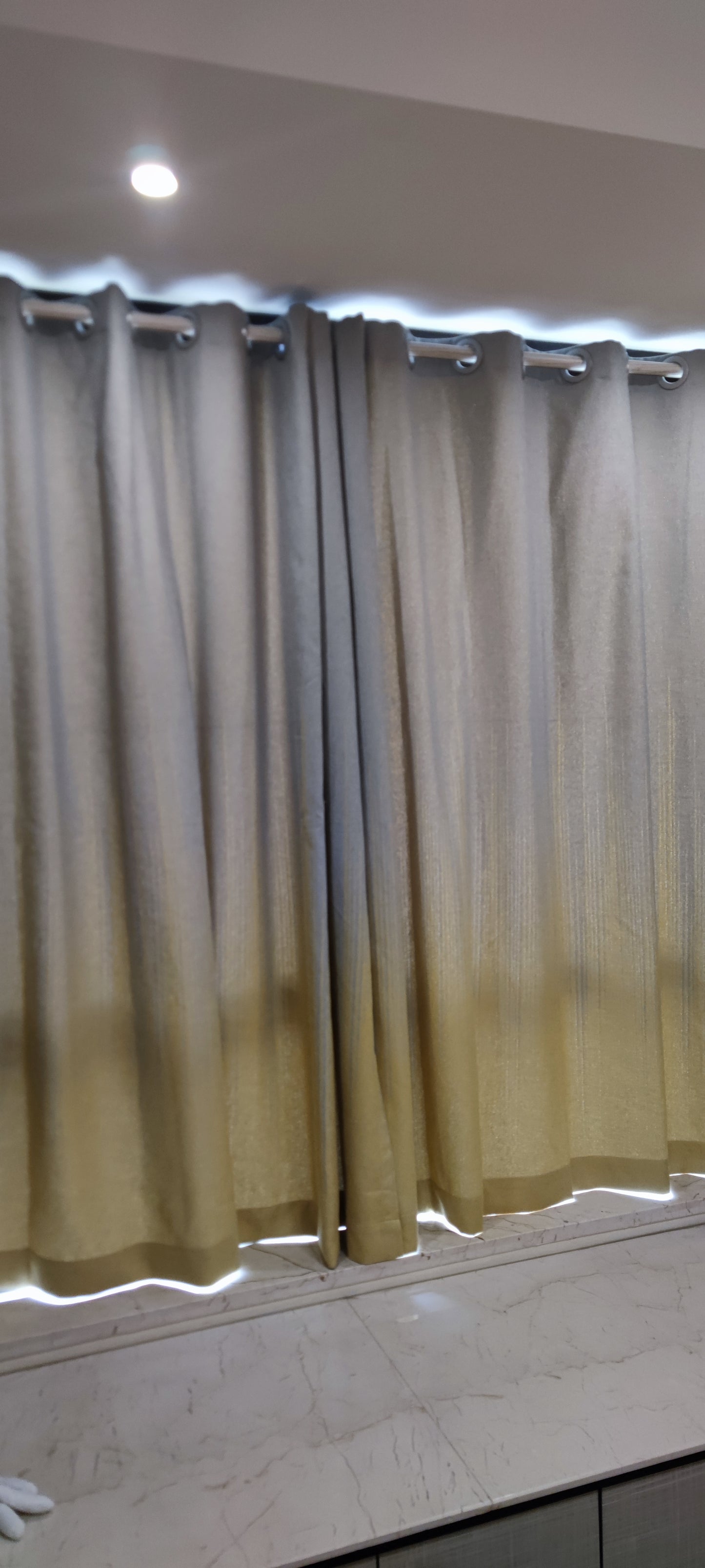 Ombre Wave Premium Linen Window Curtains Drapery