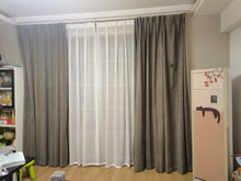 Load image into Gallery viewer, Golden Glamour Herringbone Window Curtains Drapery
