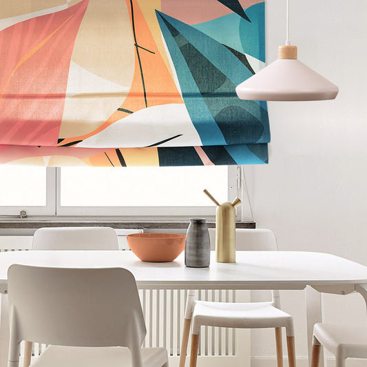 Contemporary Leaf Plant Abstract Window Roman Shade