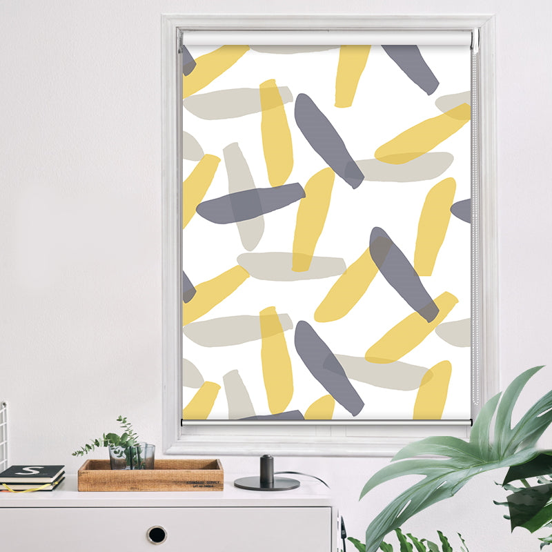 Contemporary Organic Shape Pastel Window Roller Shade