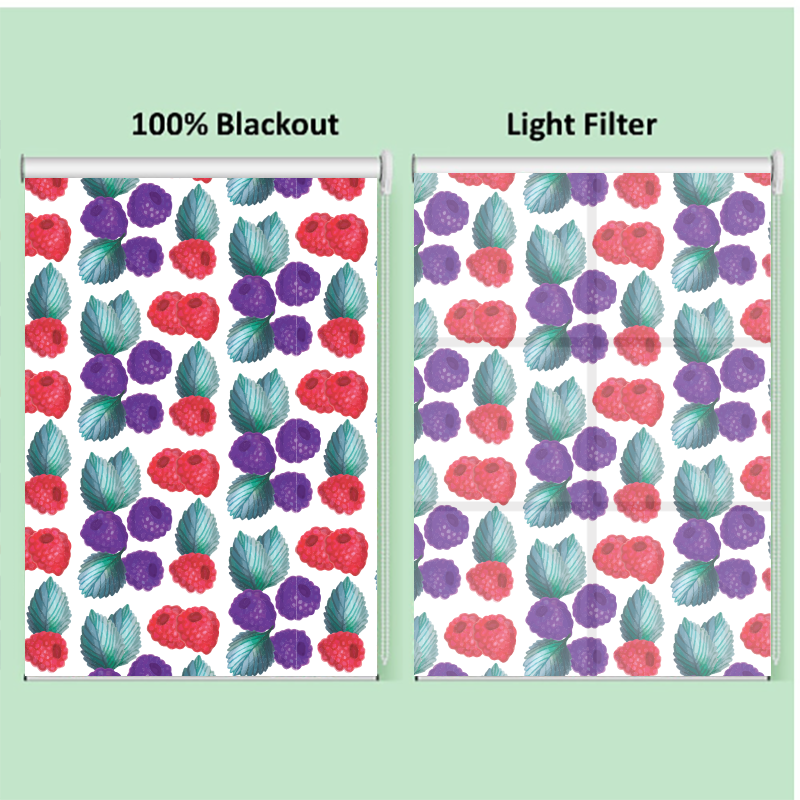 Berry Hipster Fun Print Window Roller Shade