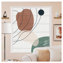 Load image into Gallery viewer, Neutral Minimalist Watercolor Window Roman Shade
