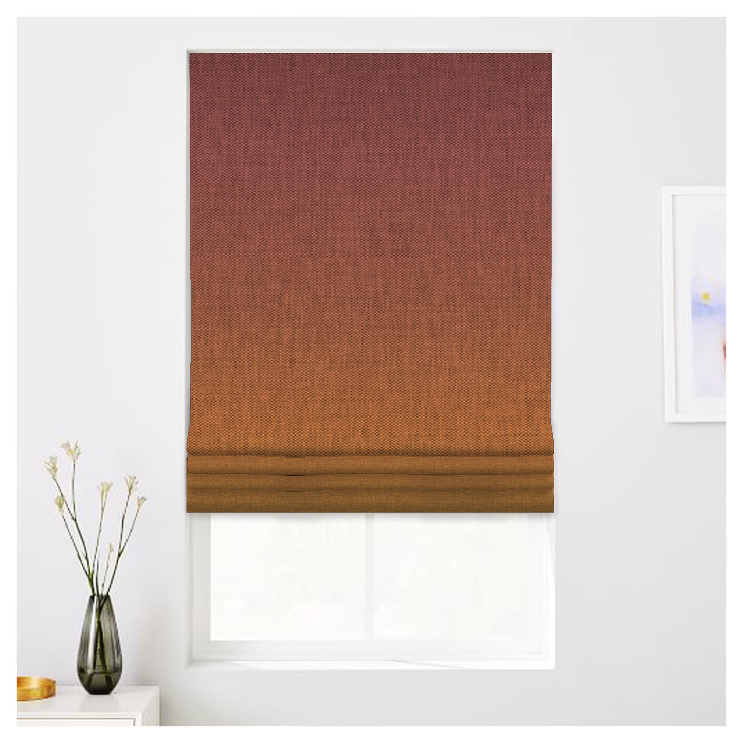 Gradient Ombre Roman Shade