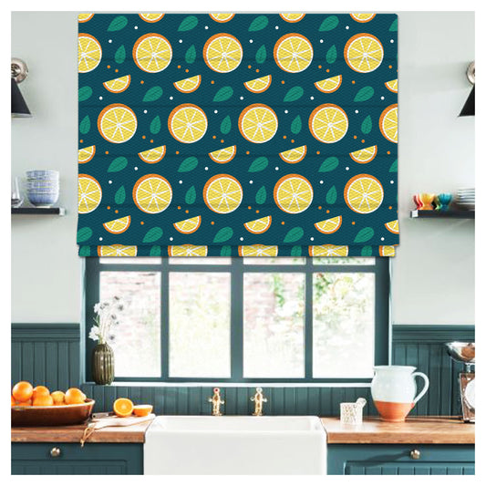 Cute Orange Pattern Print Window Roman Shade