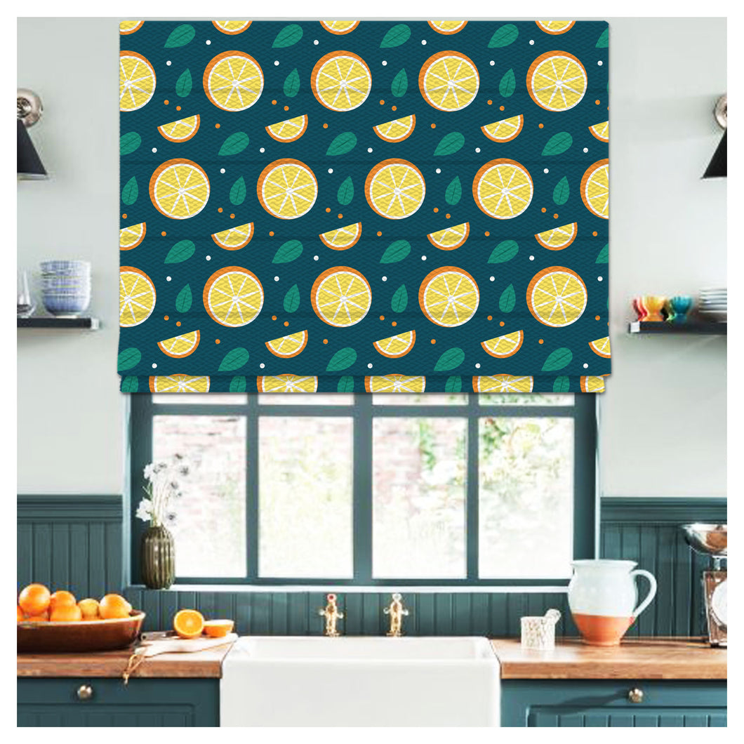 Cute Orange Pattern Print Window Roman Shade