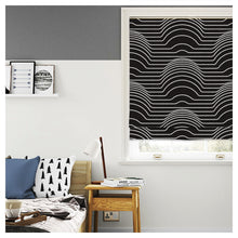 Load image into Gallery viewer, Black and White Retro Line Scandinavian Window Roman Shade
