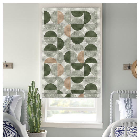 Geometric Polygon Abstract Shapes Window Roman Shade
