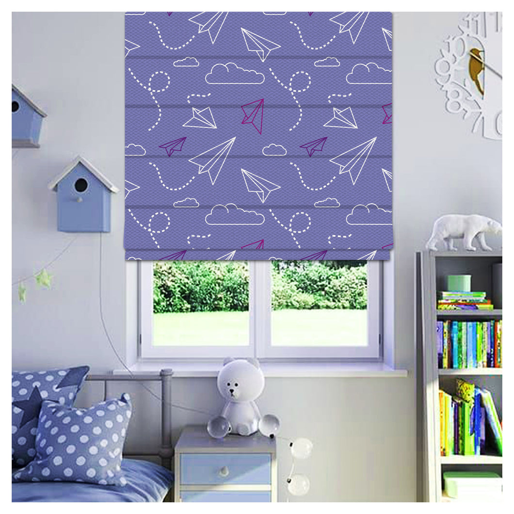 Paper Plane Nursery Dream Big Window Roman Shade