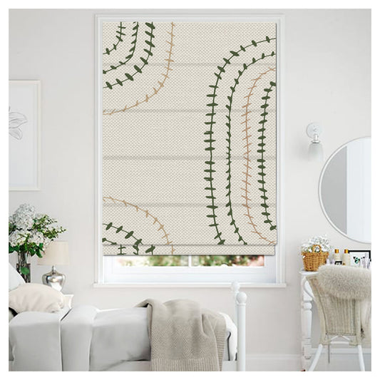 Abstract Baseball Pattern Window Roman Shade