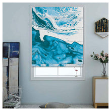 Load image into Gallery viewer, Watercolor Abstract Marble Pattern Print Window Roman Shade
