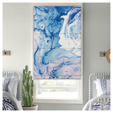 Load image into Gallery viewer, Watercolor Abstract Marble Pattern Print Window Roman Shade
