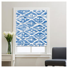 Load image into Gallery viewer, Blue Watercolor Southwestern Painting Window Roman Shade
