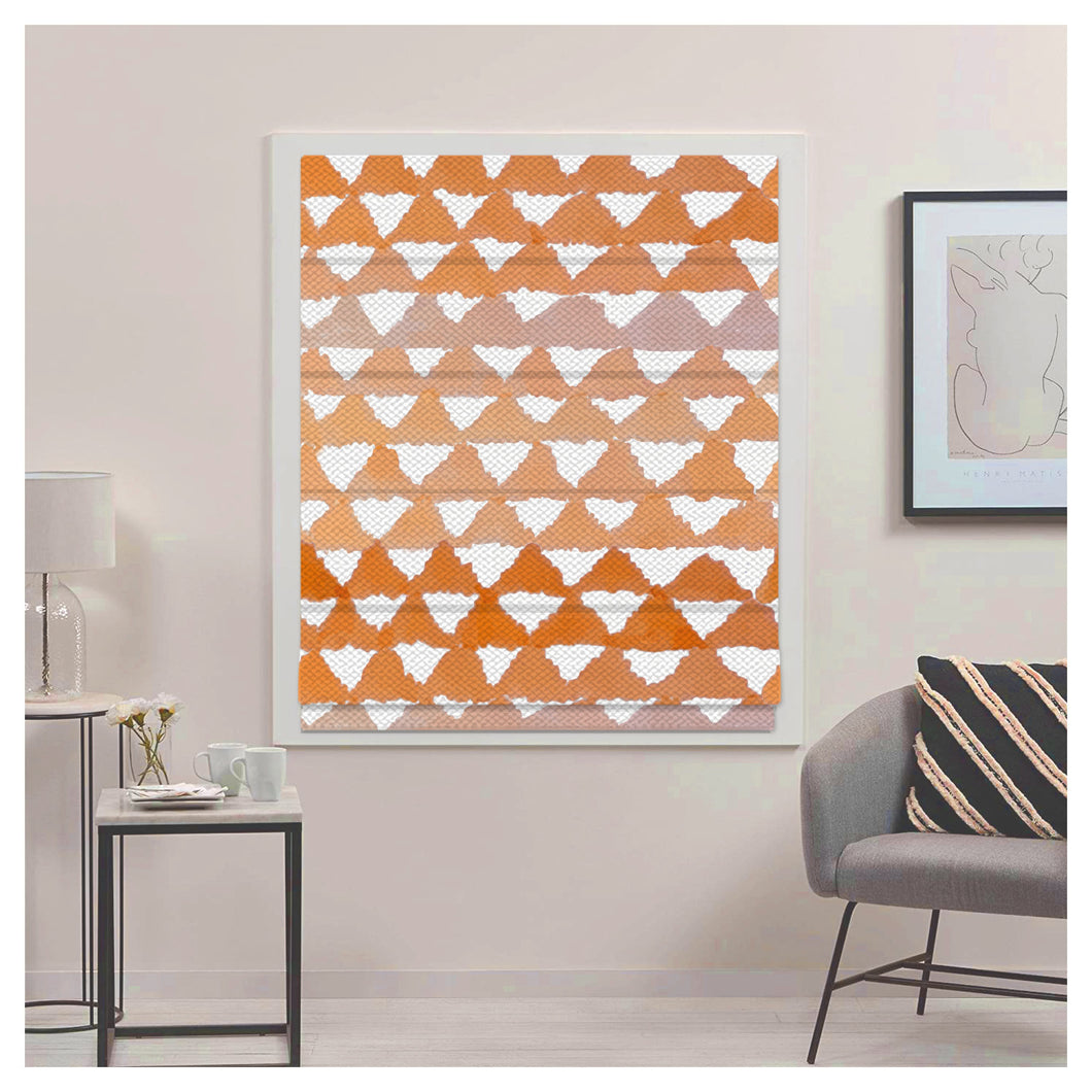Abstract Watercolor Pattern Print Window Roman Shade