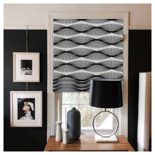 Load image into Gallery viewer, Black and White Retro Pattern Scandinavian Window Roman Shade
