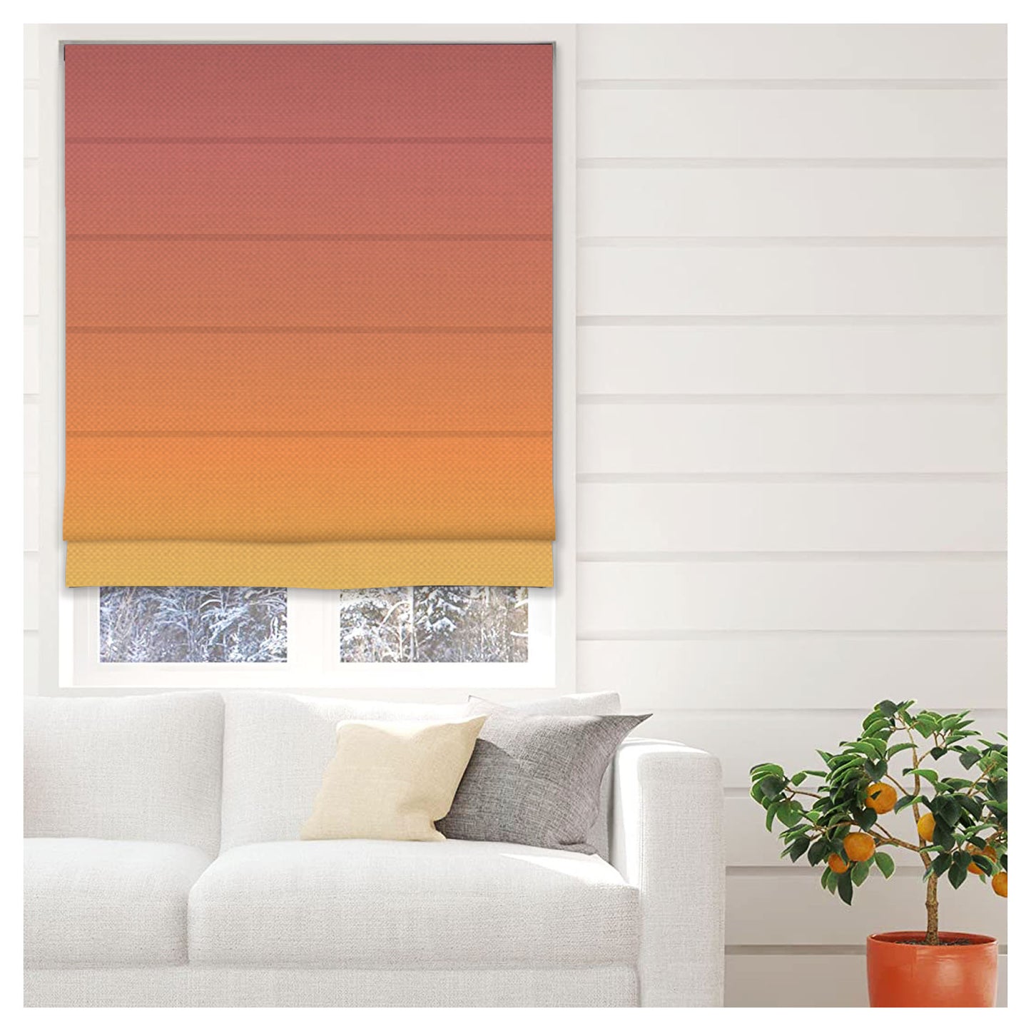 Gradient Ombre Roman Shade