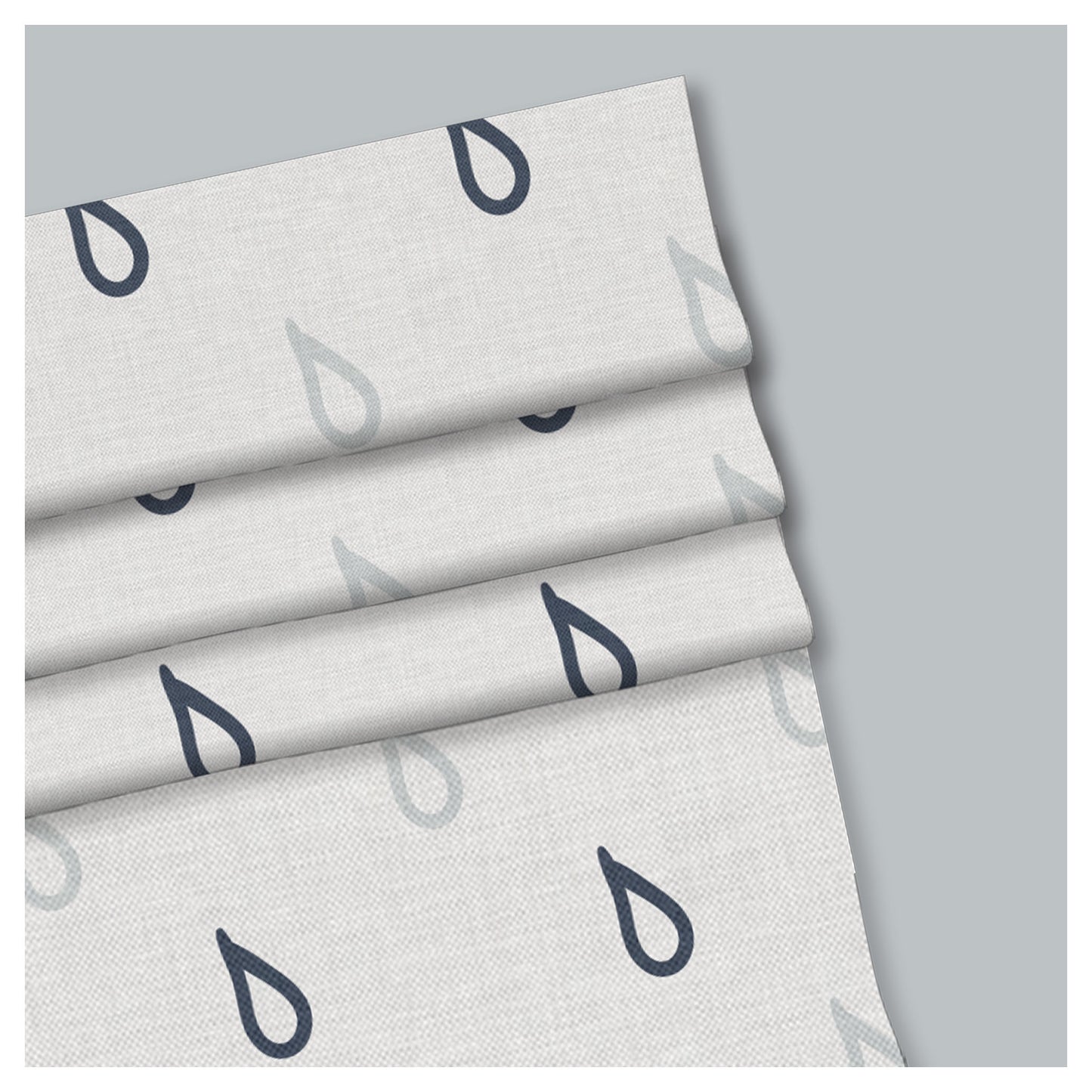 Raindrops Boho Scandinavian Window Roman Shade