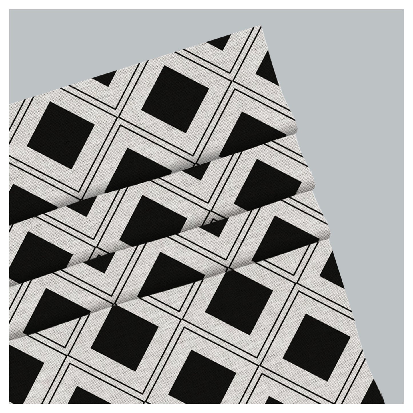 Black And White Diamond Shapes Pattern Window Roman Shade