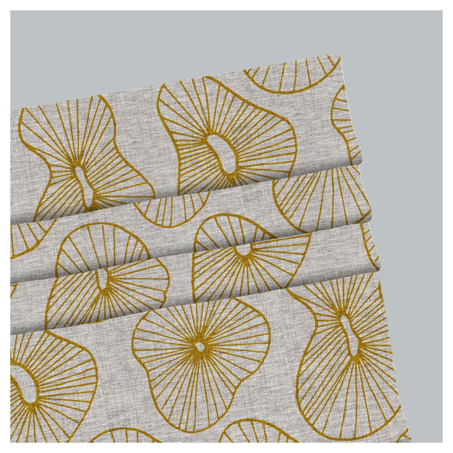 Contemporary Natural Shapes Window Roman Shade