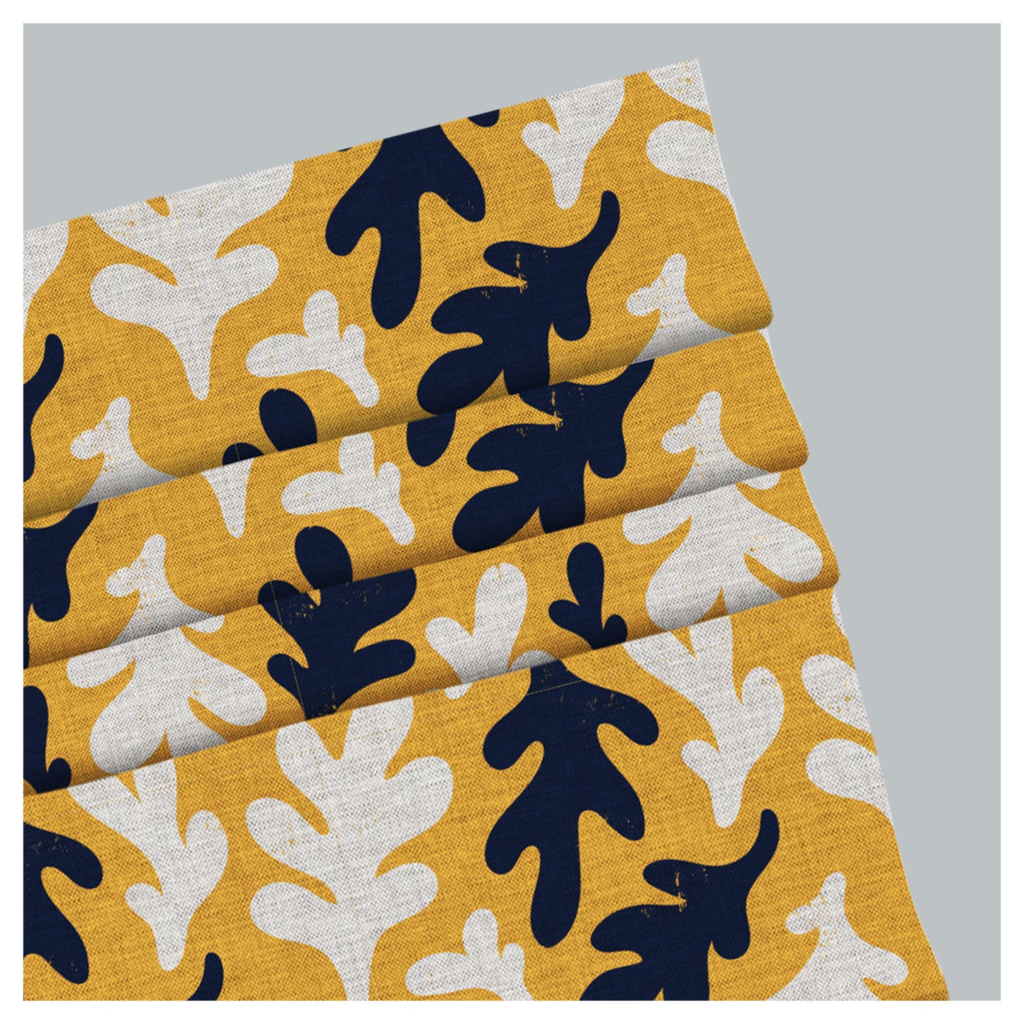Leaf Shape in Yellow Window Roman Shade