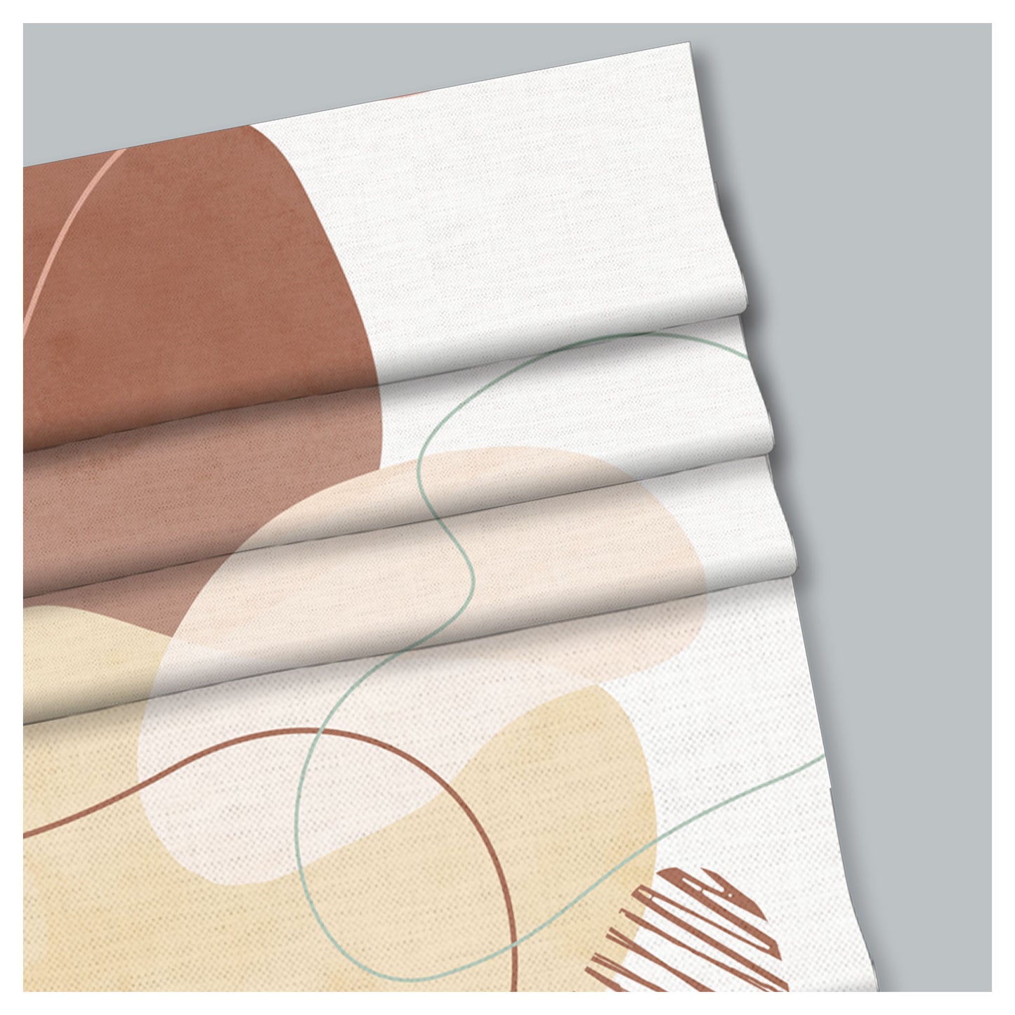 Boho Abstract Water Color Print Roman Shade