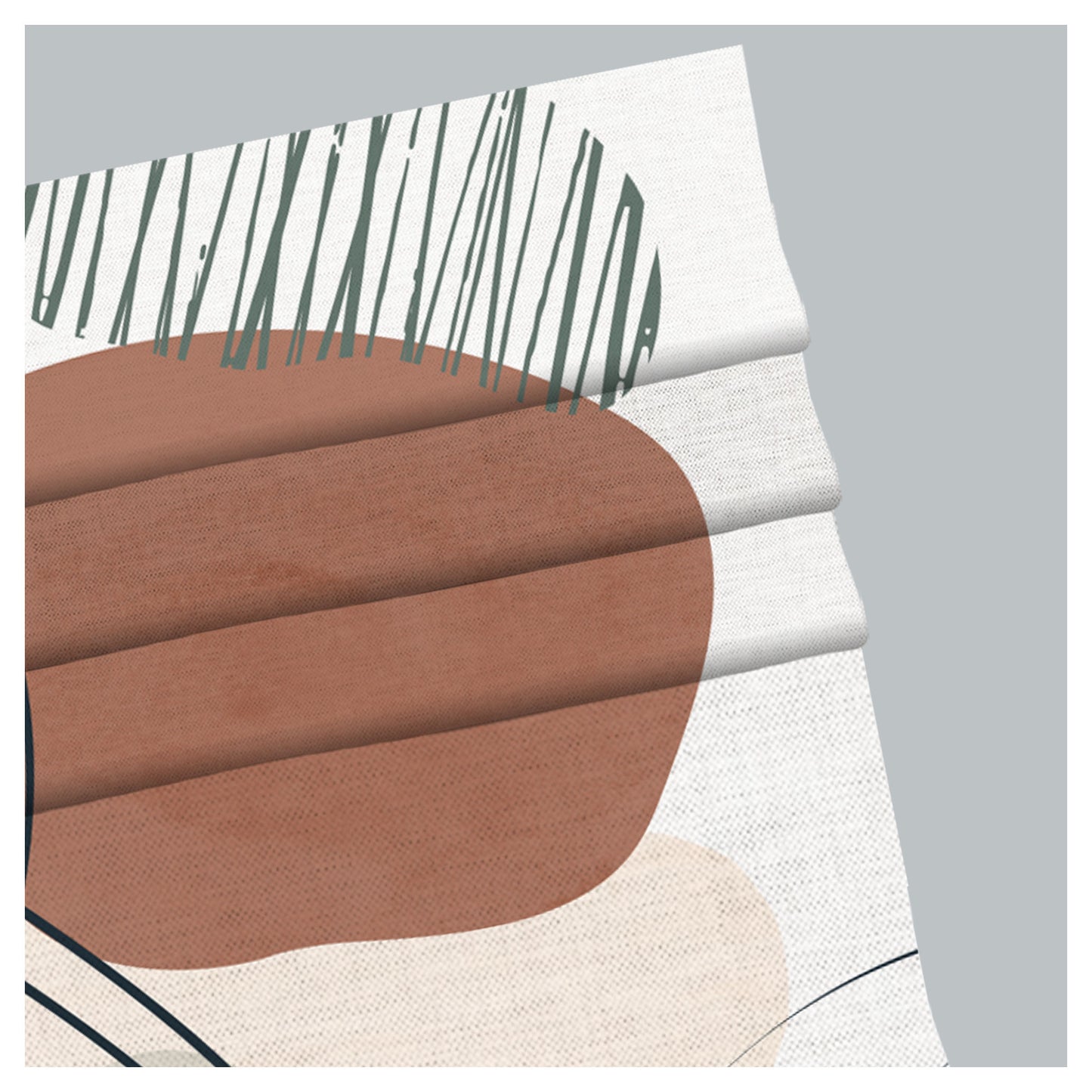 Boho Abstract Water Color Print Roman Shade