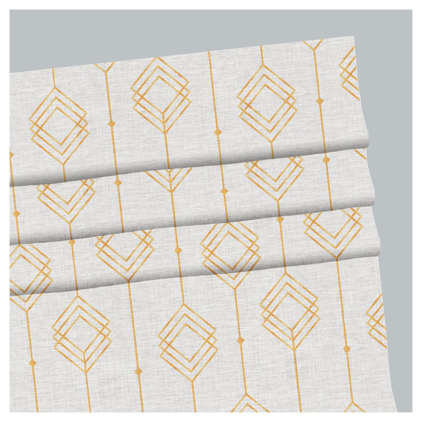 Contemporary Geometric Pattern Print Window Roman Shade