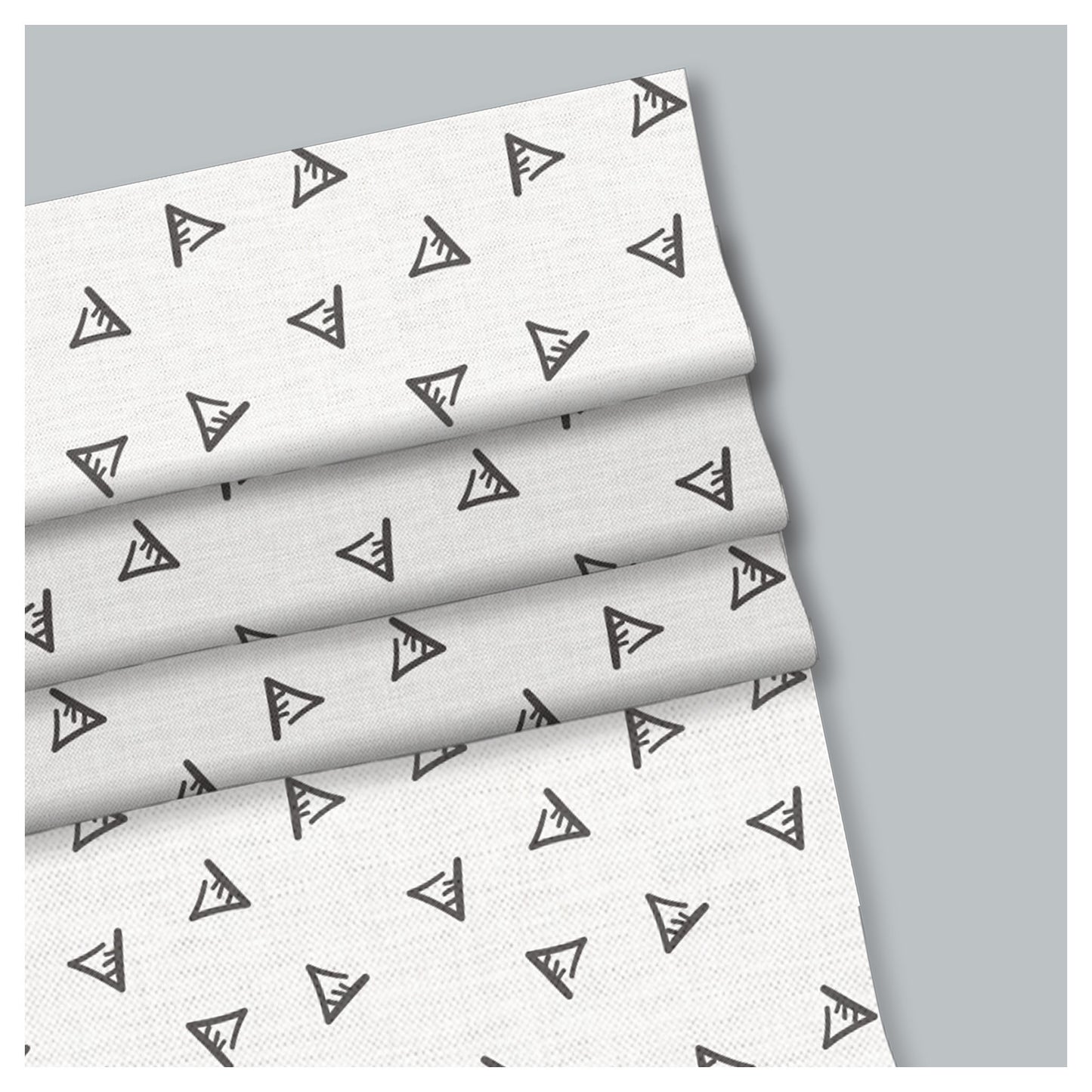 Triangle Doodle Print Minimalist Nordic Window Roman Shade