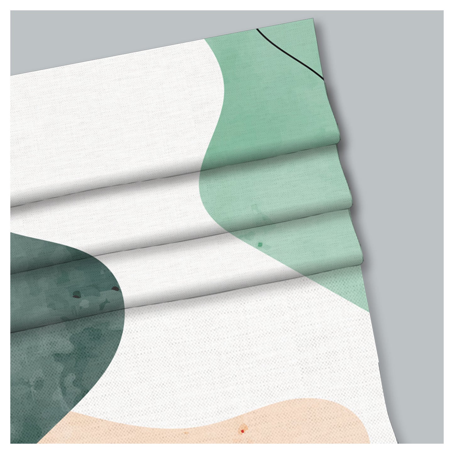 Boho Abstract Water Color Print Roman Shade
