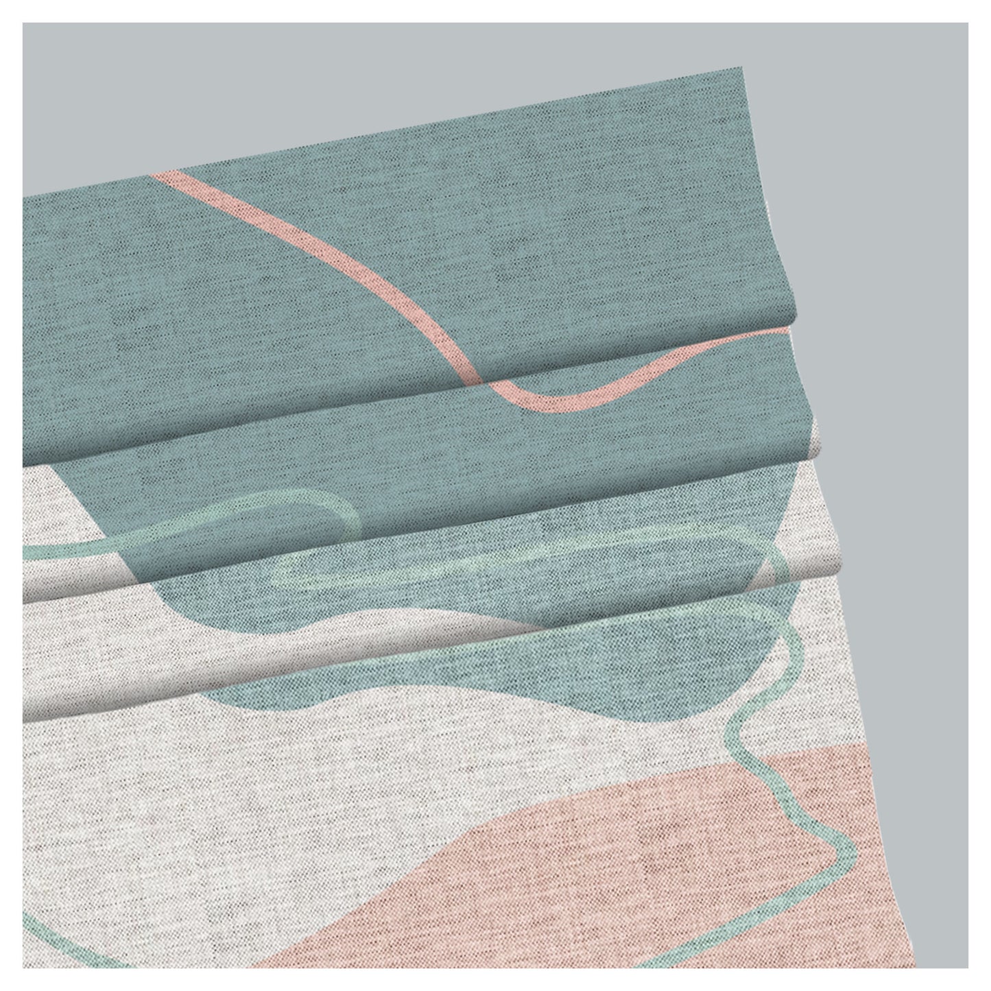 Abstract Boho Scandinavian Pastel Art Window Roman Shade