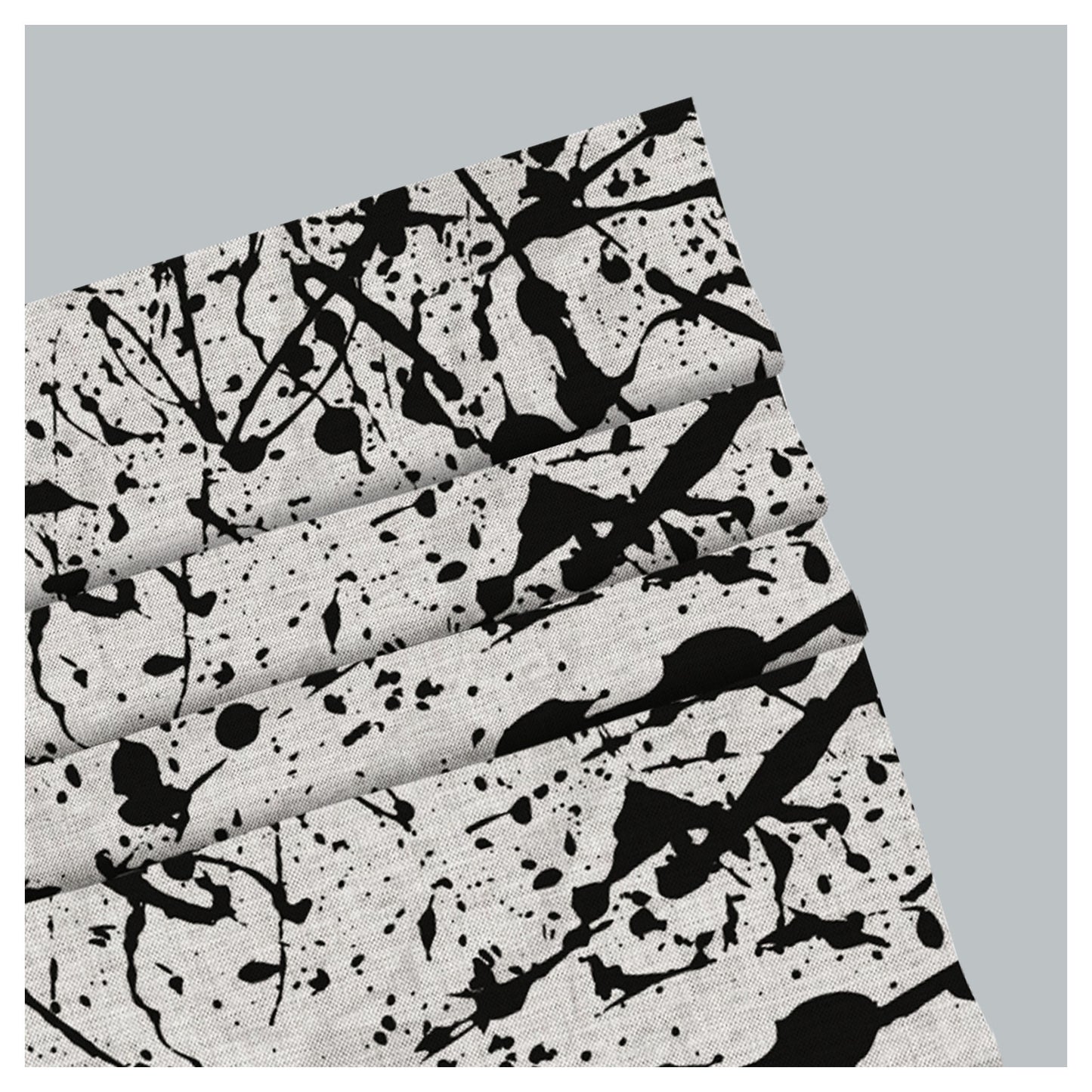 Abstract Ink Splash Linen Window Roman Shade