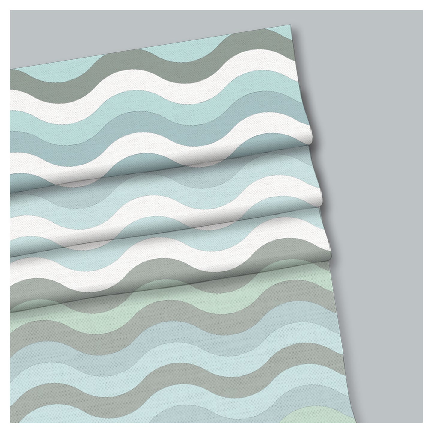 Pastel Curvy Wave Window Roman Shade