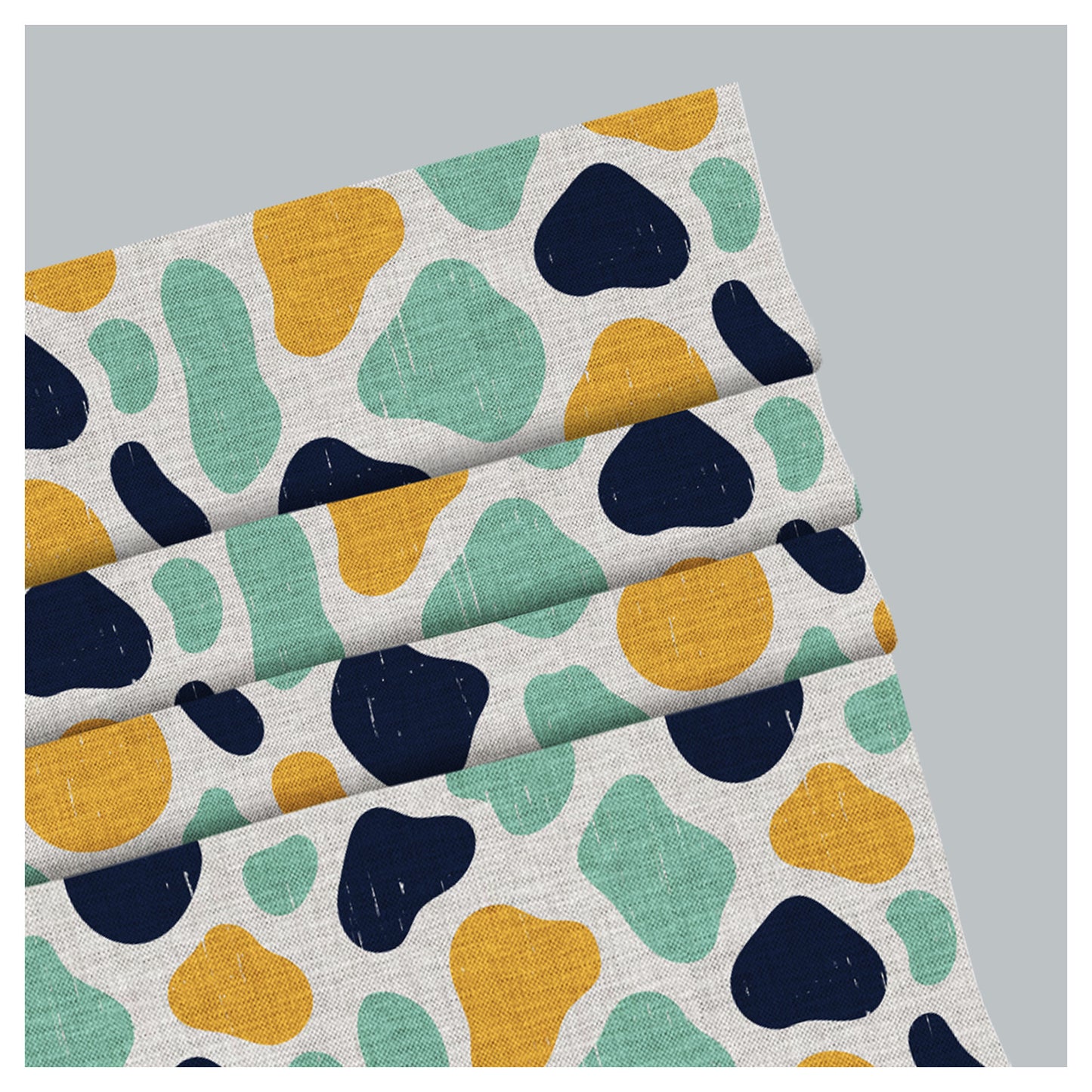 Organic Free Form Shapes Window Roman Shade