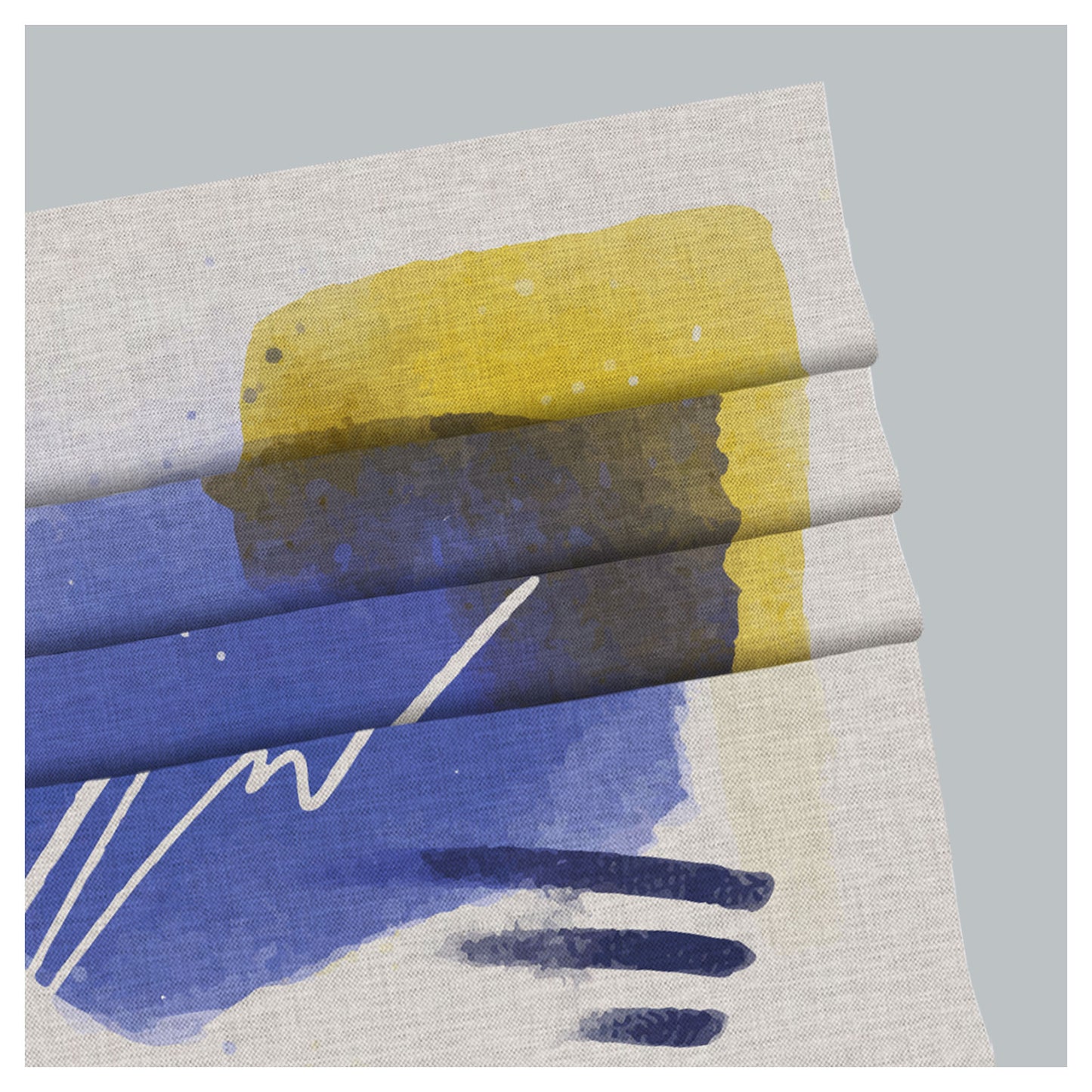 Abstract Watercolor Pattern Print Window Roman Shade