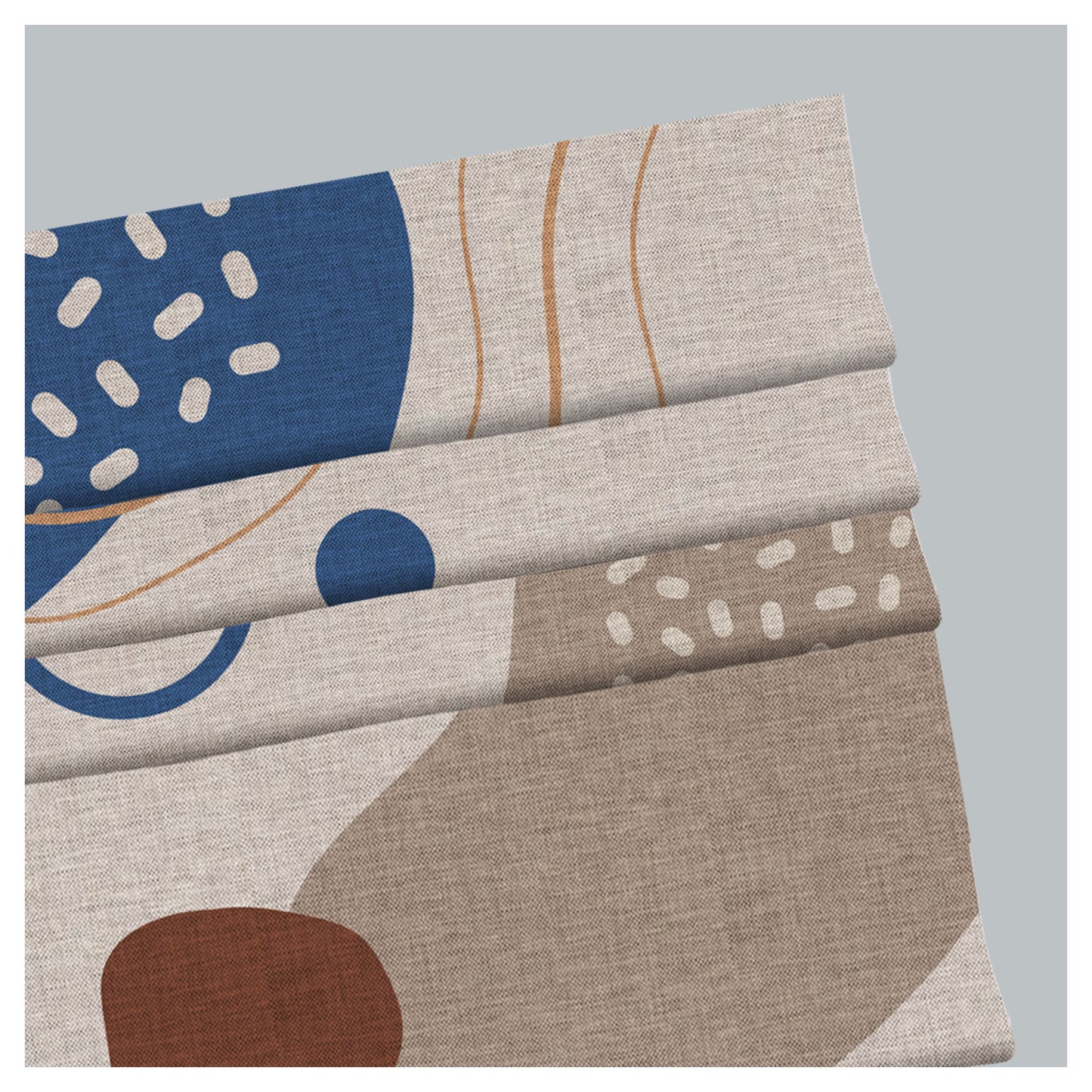 Neutral Minimalist Duo Tones Window Roman Shade